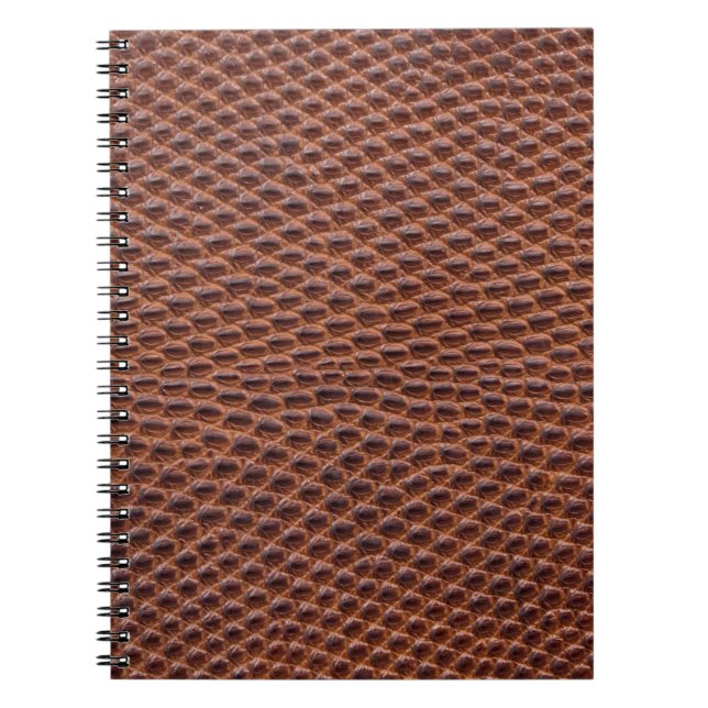 Krokodilhaut: Braunledertextur Notizblock (Vorderseite)