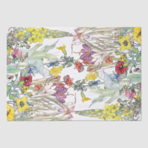 Krokus Mohn Iris Fingerhut Blumen Seidenpapier