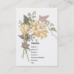 Krokus-u. Efeu-viktorianische Geschäftskarte Visitenkarte