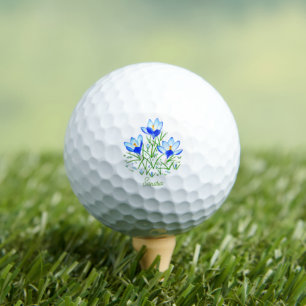 Krokusblumen mit Textwert Golfball