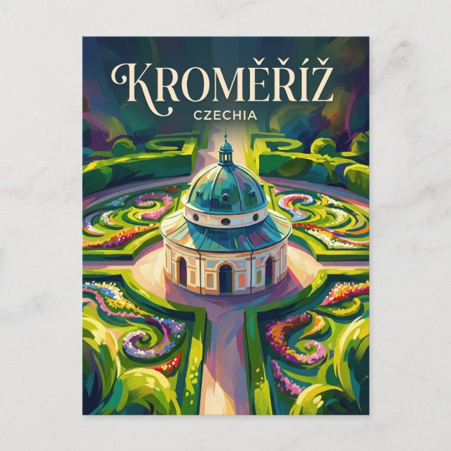 Kroměříž Tschechien Postkarte (Vorderseite)