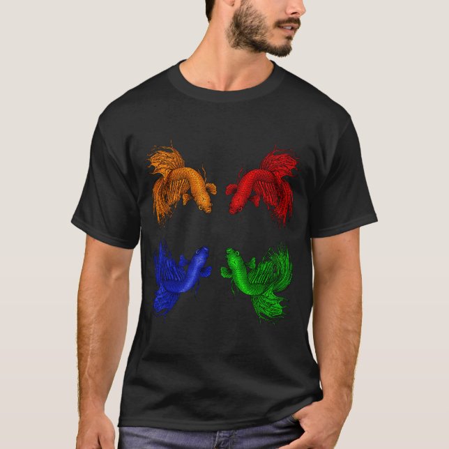 Krönchenschwanz Kampffische T-Shirt (Vorderseite)
