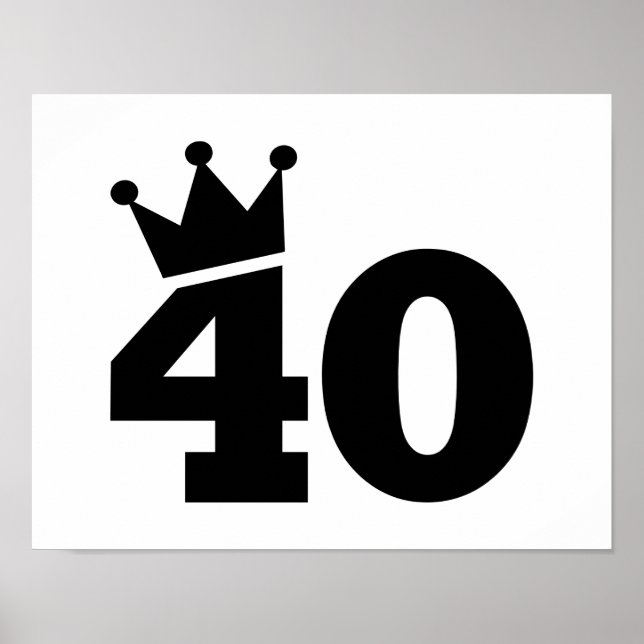 Krone 40. Geburtstag Poster (Vorne)