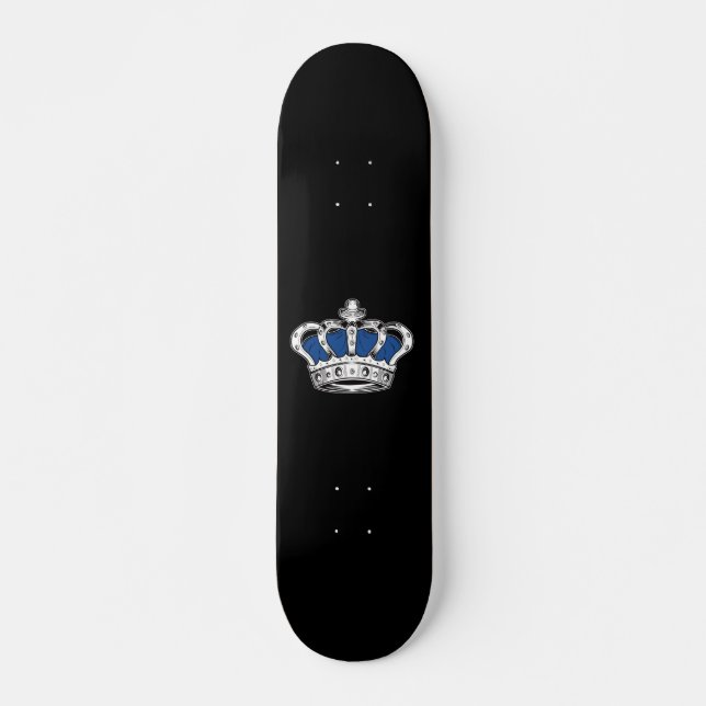 Krone - Blau Skateboard (Vorne)