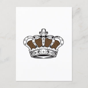 Krone - braun postkarte