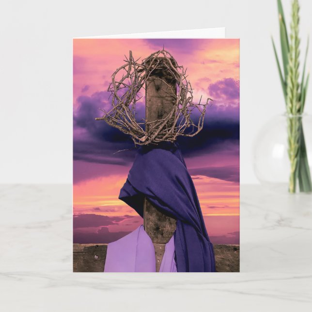 Krone der Fässer auf Kreuz Feiertagskarte (Vorderseite)