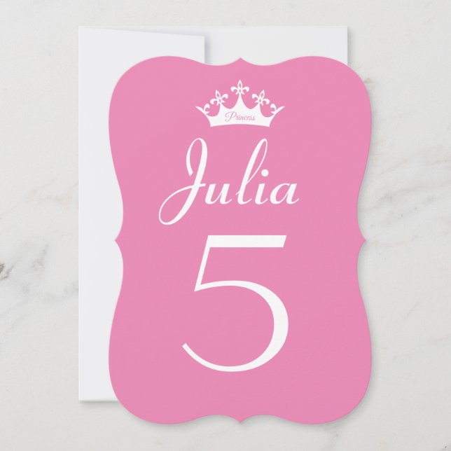 Krone der Prinzessin Einladung (Vorderseite)