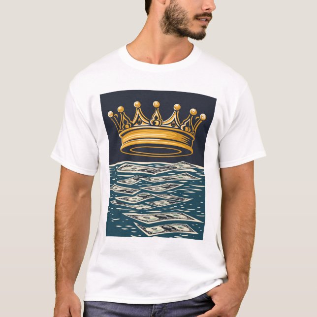 Krone des Wohlstands - Geld und Power - Illustrati T-Shirt (Vorderseite)