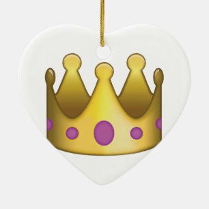 Krone emoji keramikornament