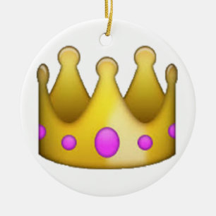 Krone - Emoji Keramikornament
