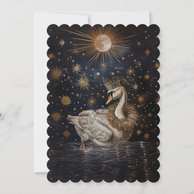 Krone - flache Einladung 12,7 cm x 17,8 cm (Vorderseite)