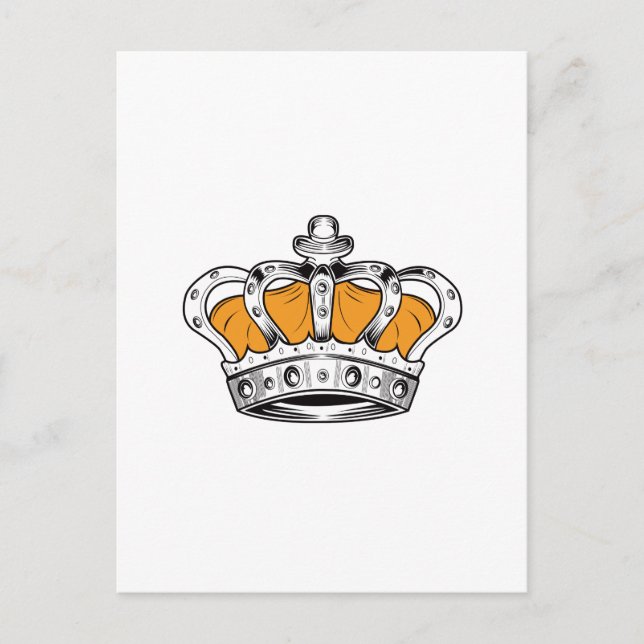 Krone - gelb postkarte (Vorderseite)