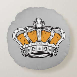 Krone - gelb rundes kissen