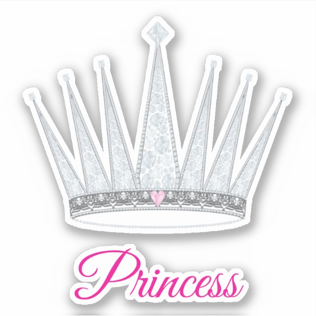 Krone mit Imitaten Diamanten Aufkleber (Vorderseite)