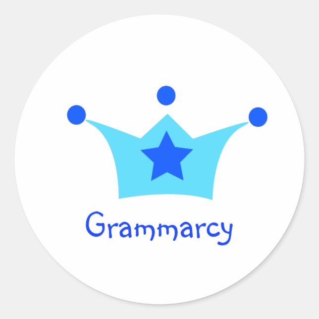 Krone Runder Aufkleber (Vorderseite)