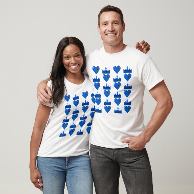 Krone und Herz T-Shirt (Unisex)