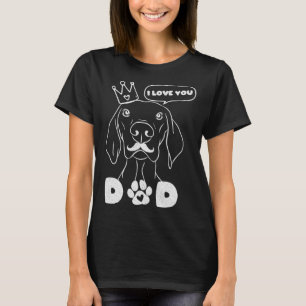 Krone und Schnurrbart Ich Liebe, du Vater T-Shirt