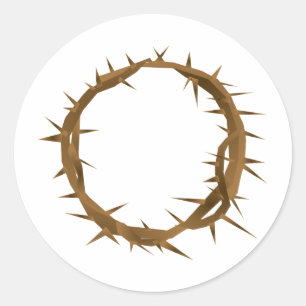 Krone von Thornes Runder Aufkleber