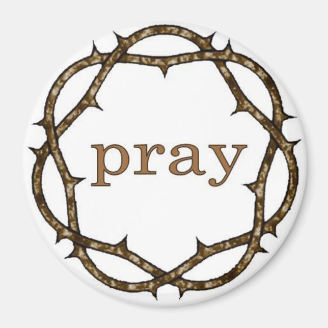 Krone von Thorns Lenten PRAY Magnet (Vorne)