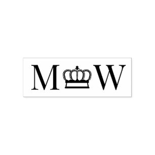 Kronen #4 Paar Hochzeit 2 Anfangsmonogramm Permastempel