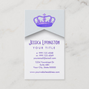 Kronen-Abgabe-Prinzessin-oder Königin-Schablone V2 Visitenkarte