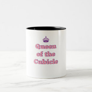 Kronen-Büro Humor-Zellen-Königin Zweifarbige Tasse