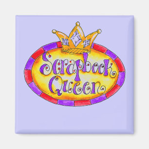 Kronen-Einklebebuch-Königin-T-Shirts und Geschenk Magnet