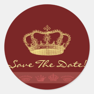 Kronen-Entwürfe Runder Aufkleber