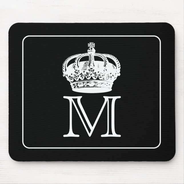 Kronen-Monogramm Mousepad (Vorne)