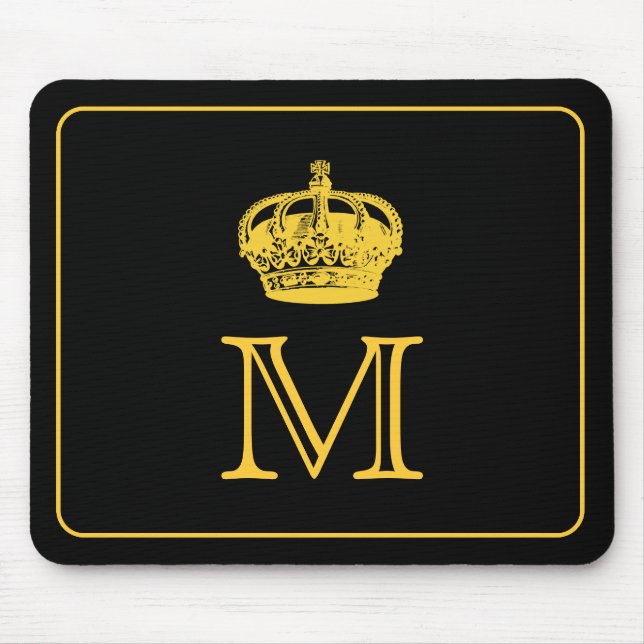 Kronen-Monogramm Mousepad (Vorne)
