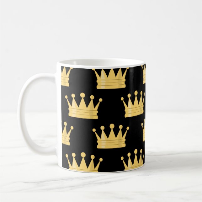 Kronen nahtloses Muster   Kaffeetasse (Links)
