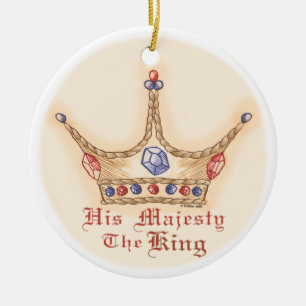 Krönen Sie Seine Majestät König Schmuck Keramik Ornament