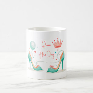 Kronen und hohe Absätze - Glamouröses Thema Rosa & Kaffeetasse