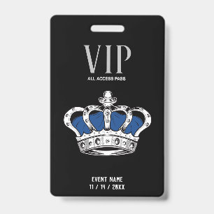 Kronen-VIP-Abzeichen Ausweis