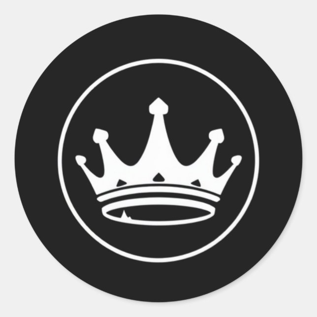 Kronenaufkleber Runder Aufkleber (Vorderseite)