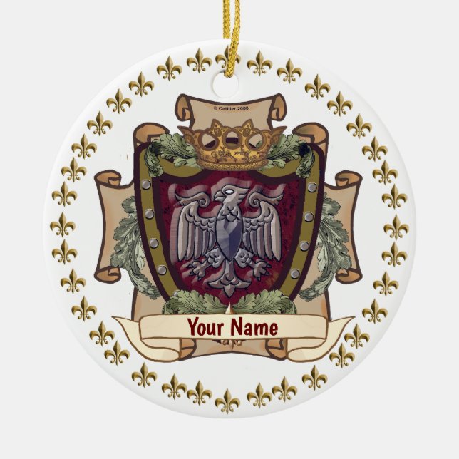 Kronenbanner Adlername Keramik Ornament (Vorne)