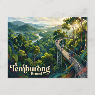 Kronendachweg, Ulu-Temburong-Nationalpark Brunei Postkarte