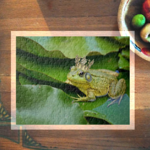 Kronenfroschprinz auf Lily Pad Puzzle