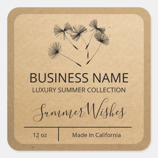 Kronenfuttermarken Quadratischer Aufkleber (Vorderseite)