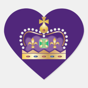 Kronenkleber Herz-Aufkleber