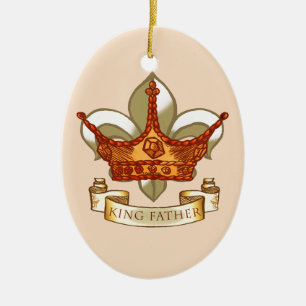 Kronenkönig-Vater-Schmuck Keramik Ornament