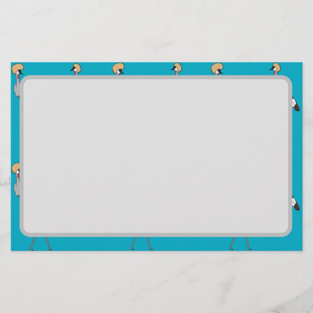 Kronenkraniche Briefpapier (Vorderseite)