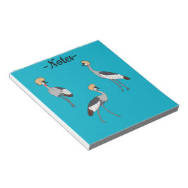 Kronenkraniche Notizblock