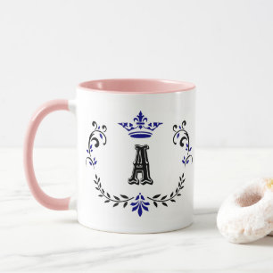 Kronenkranz A Monogramm Tasse