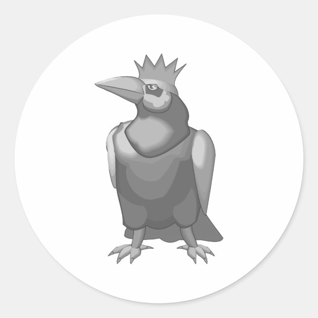 Kronenkreuz Runder Aufkleber (Vorderseite)