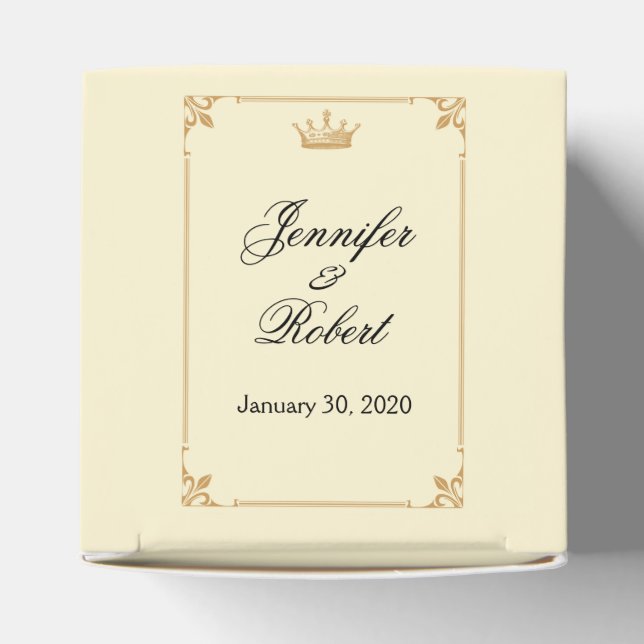 Kronenreglement in Gold und Elfenbeinfavoriten Geschenkschachtel (Oben)