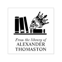 Kronenschädel, Bücher auf dem Shelf-Platz Biblioth