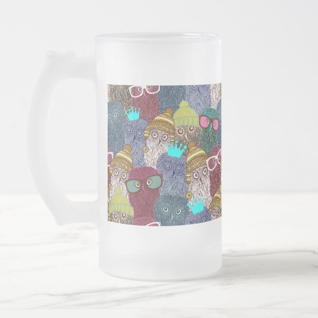 Kronenschale Mattglas Bierglas (Links)