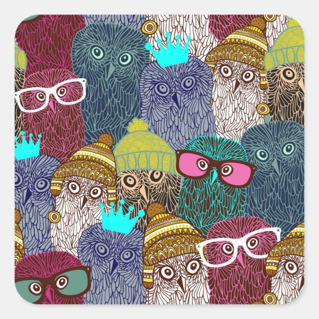 Kronenschale Quadratischer Aufkleber (Vorderseite)