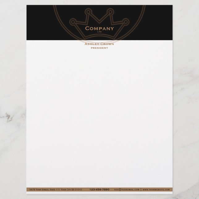 Kronenschrift Briefbogen (Vorderseite)